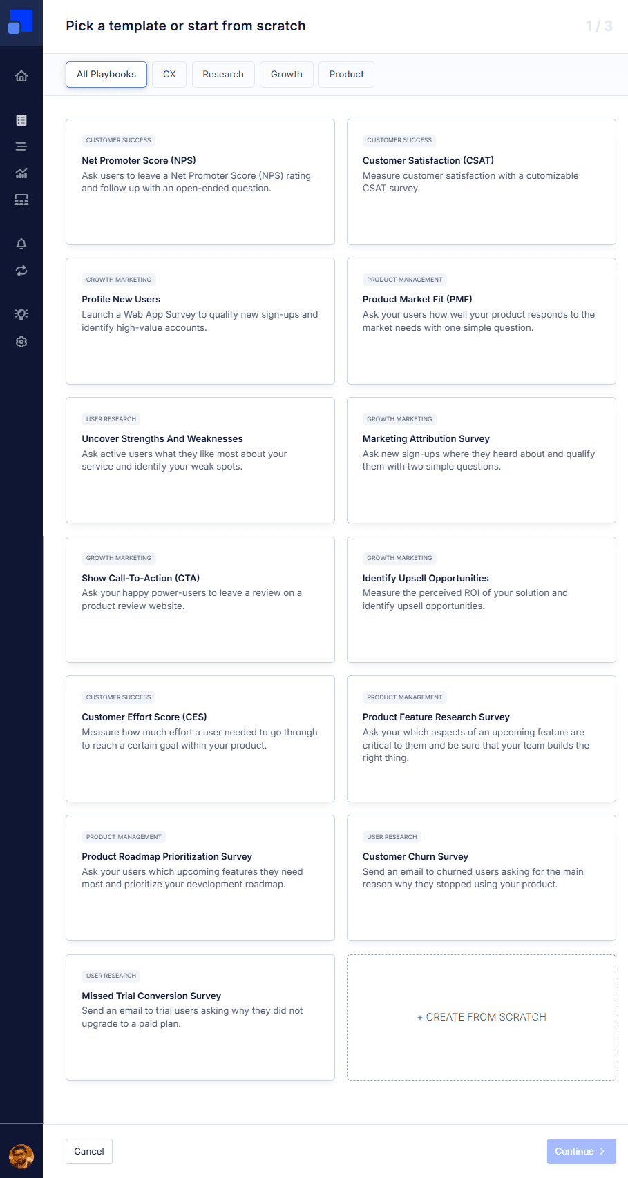 Survey templates