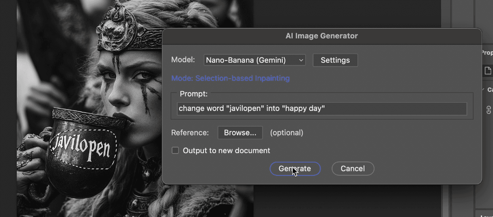Nano Banana Photoshop AI Plugin screenshot 1