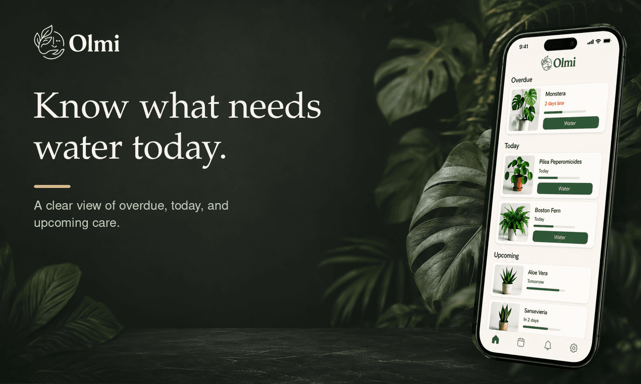 Olmi: Plant Care & Watering screenshot 1
