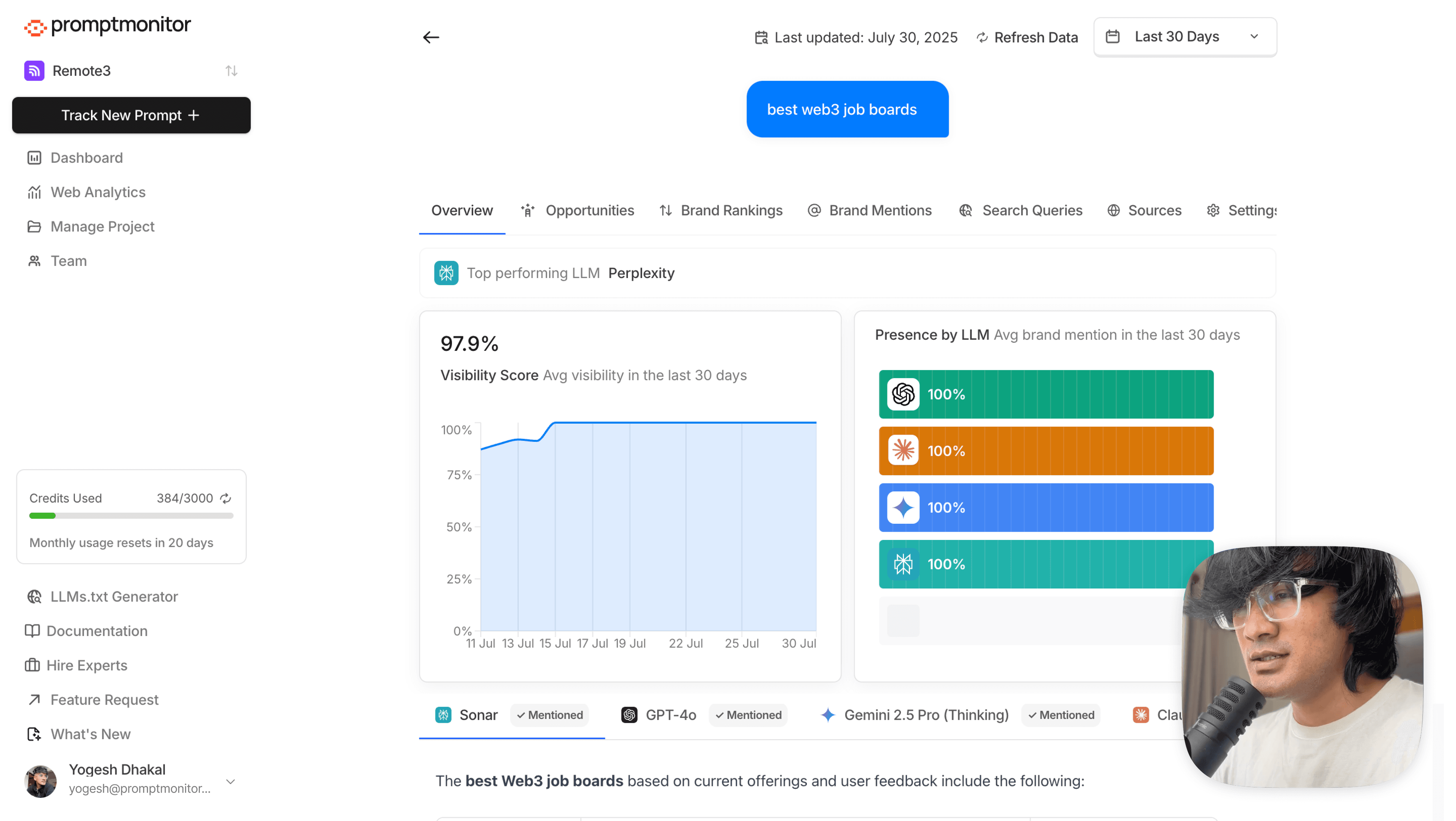 Promptmonitor screenshot 1