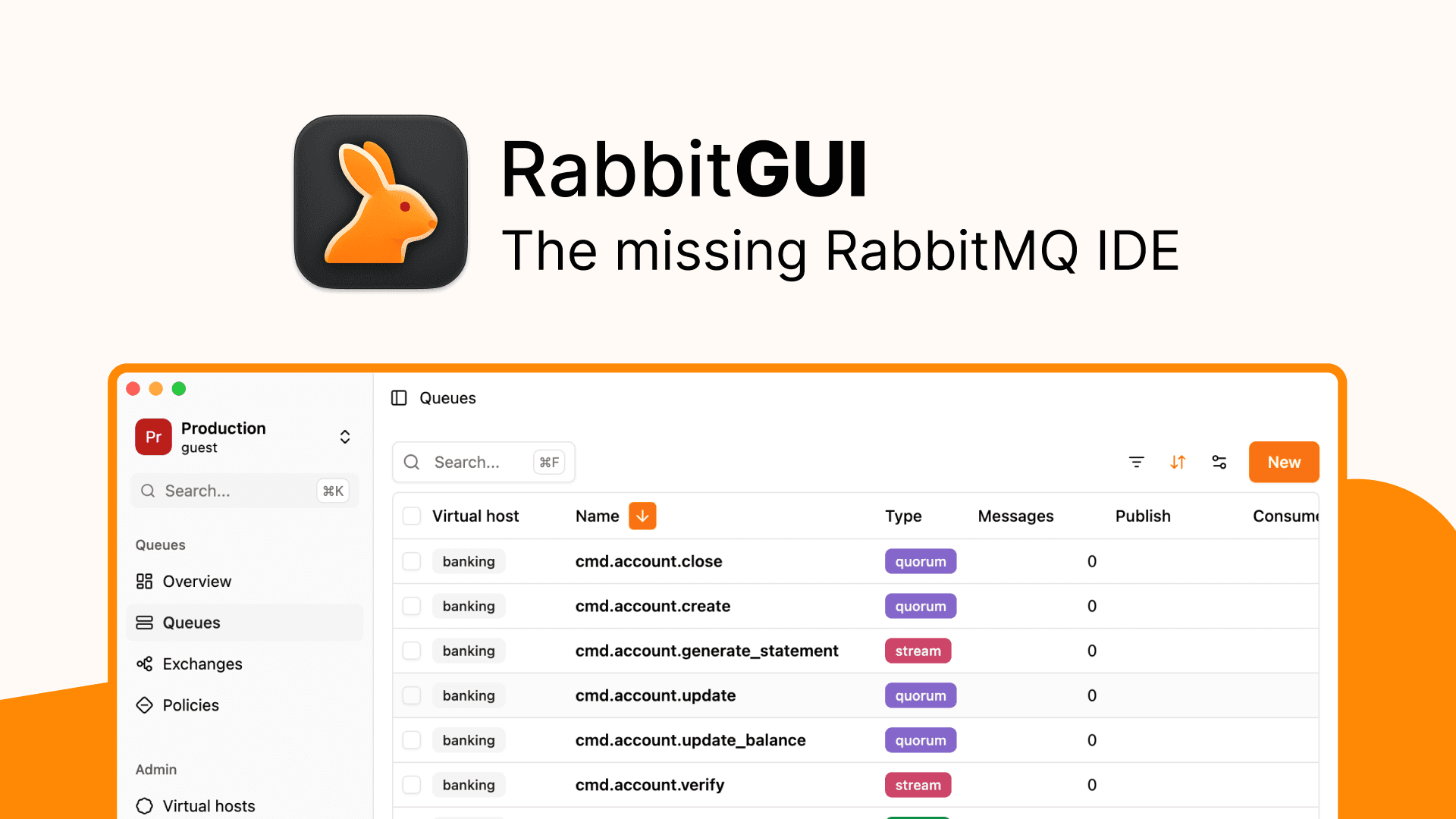 RabbitGUI screenshot 1