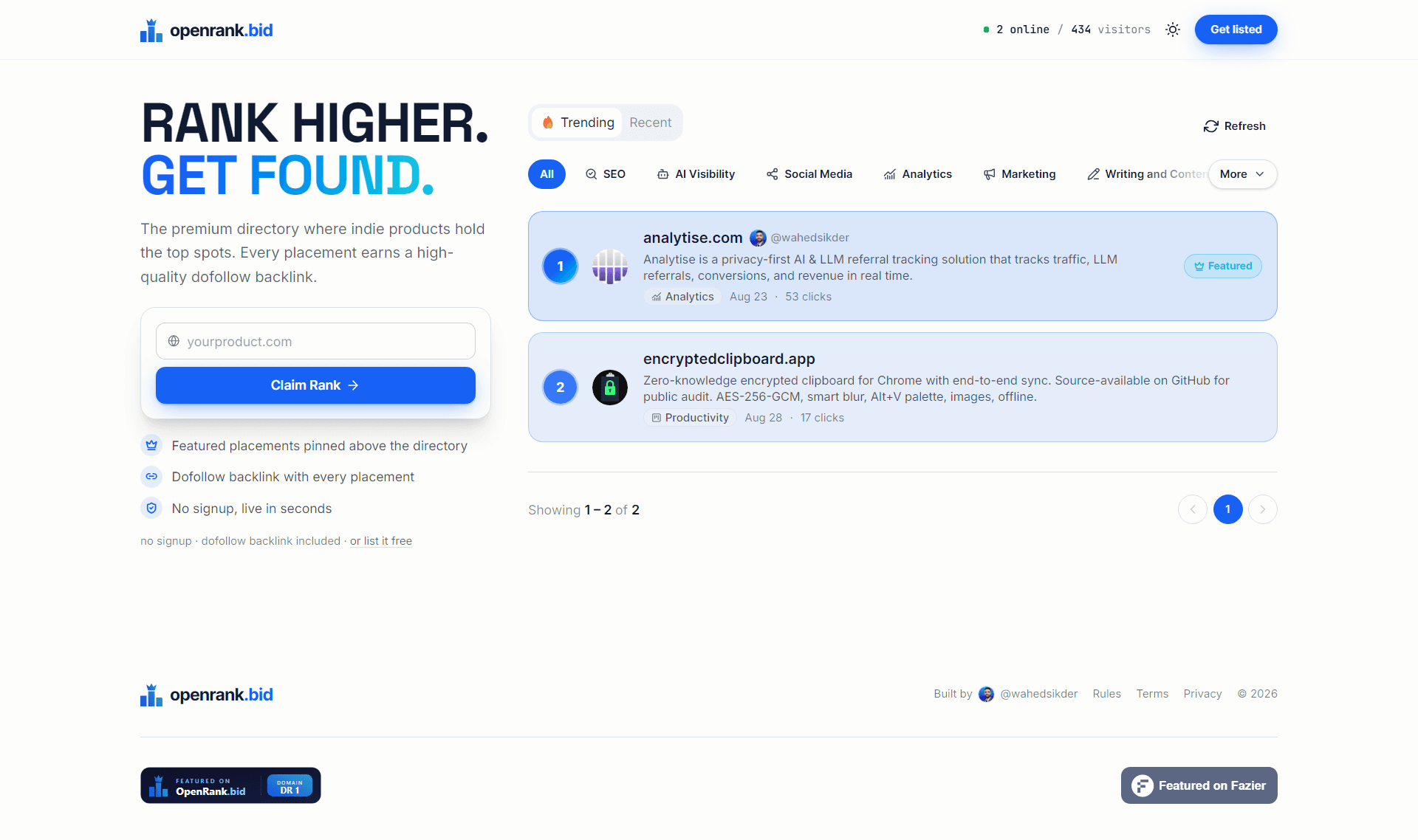 OpenRank screenshot 1