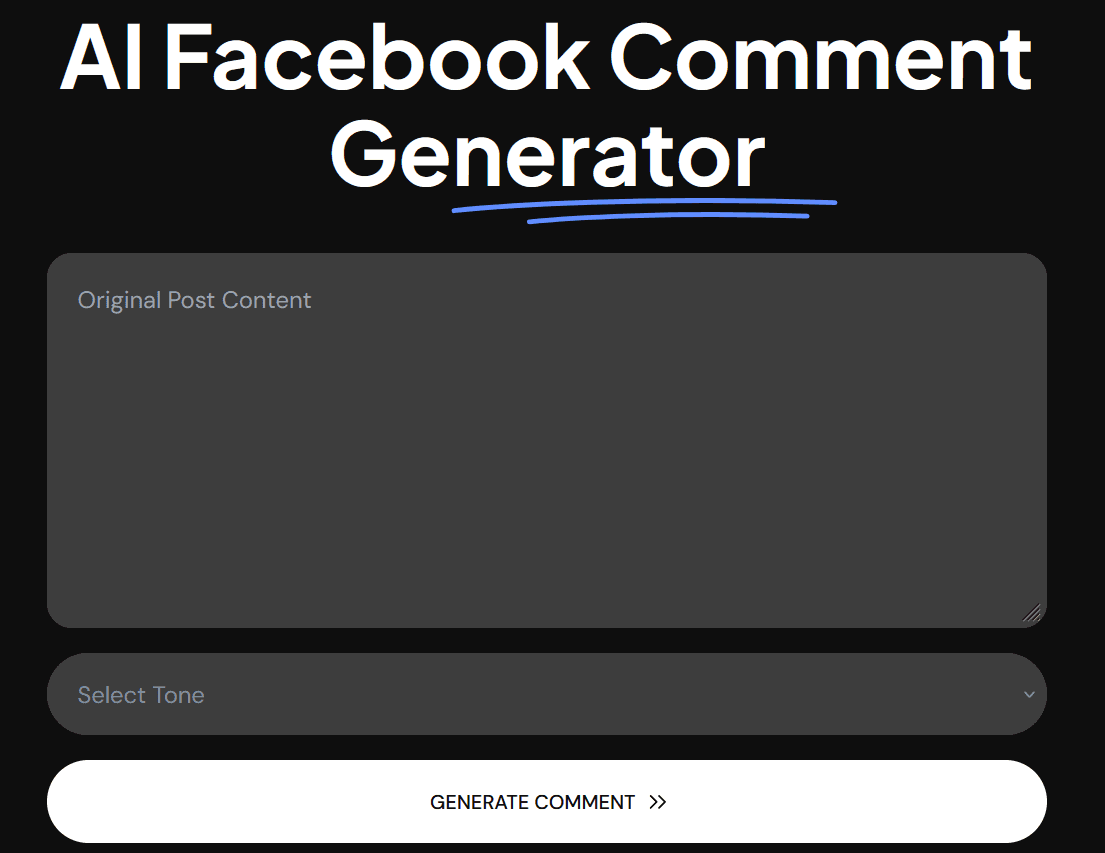 AI Facebook Comment Generator screenshot 1