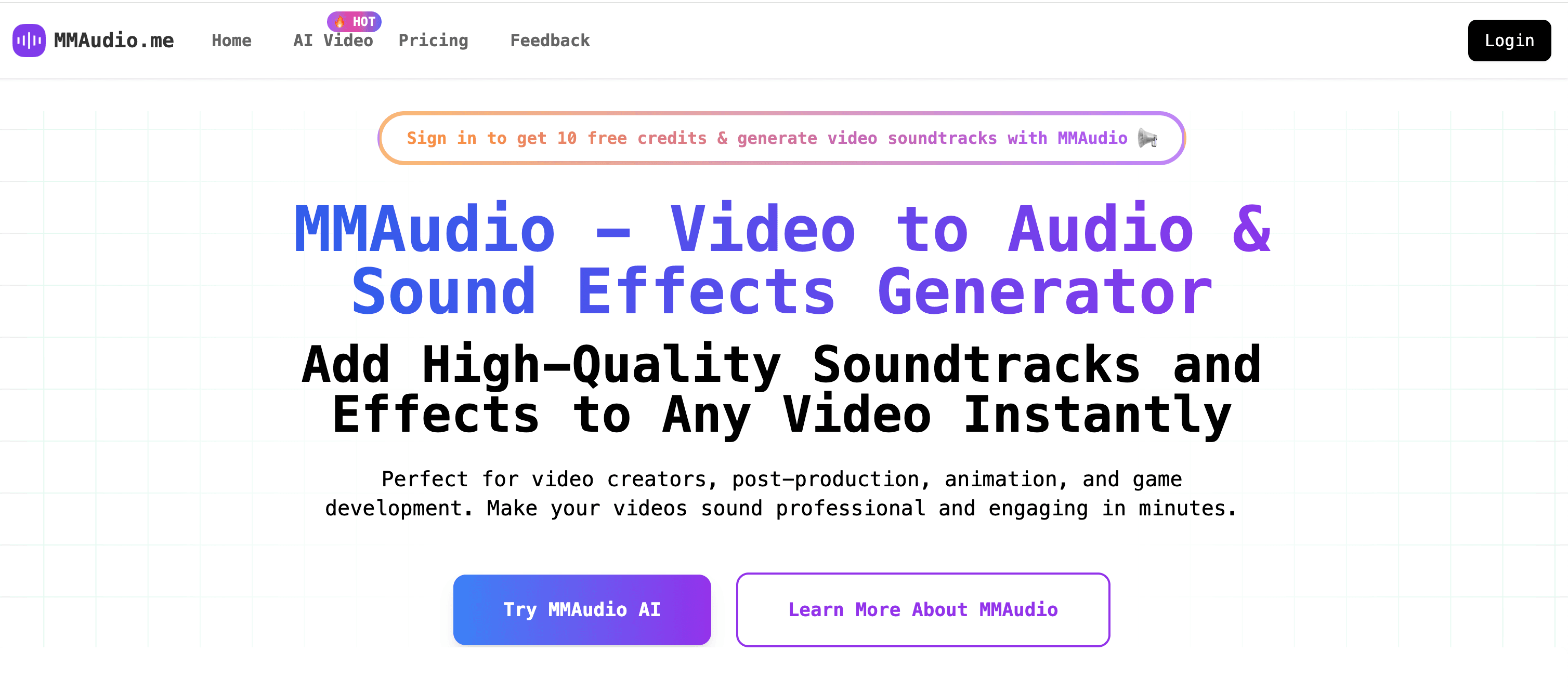 MMAudio — Online Sound Effects Generator screenshot 1