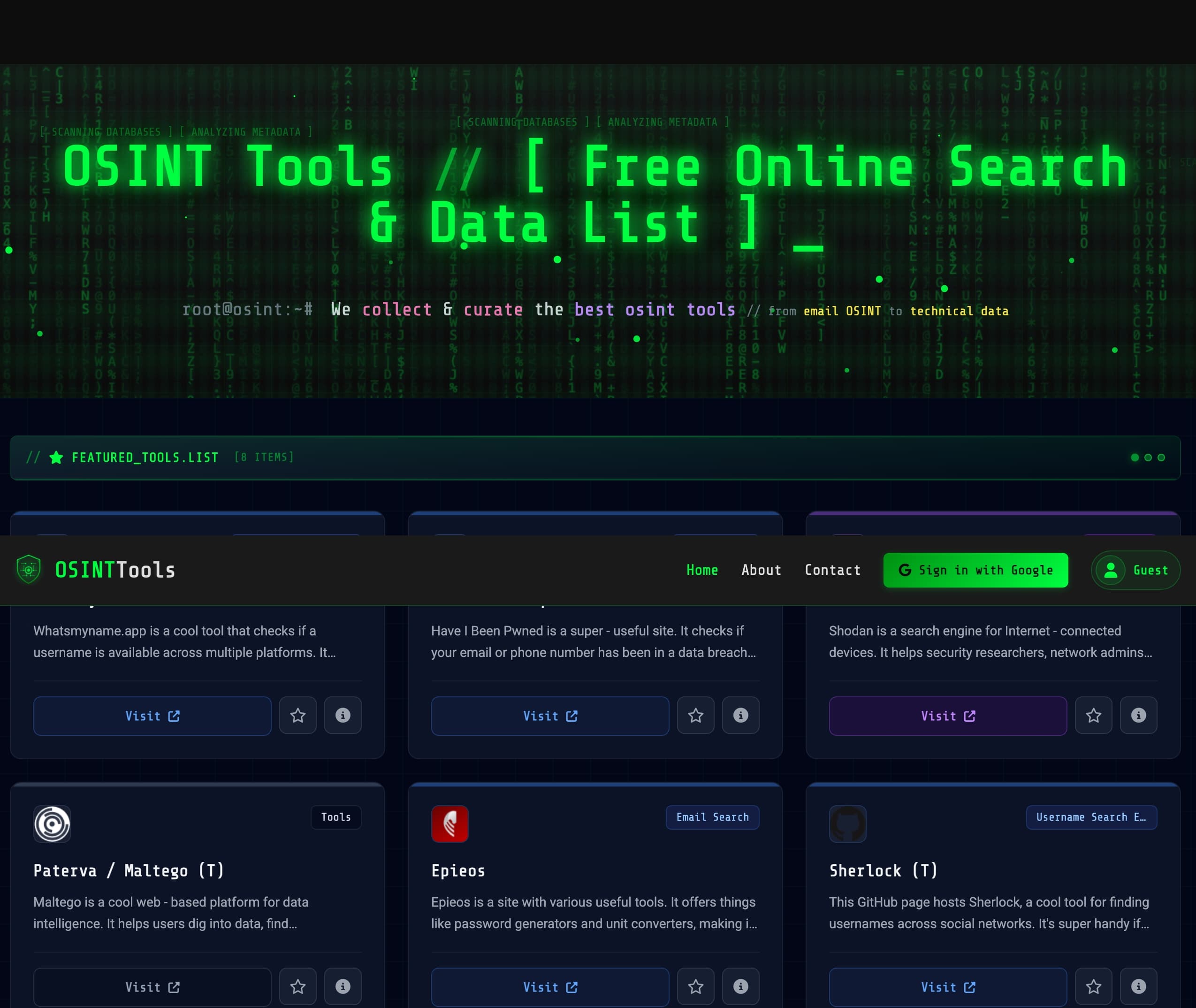 OSINT Tools screenshot 1