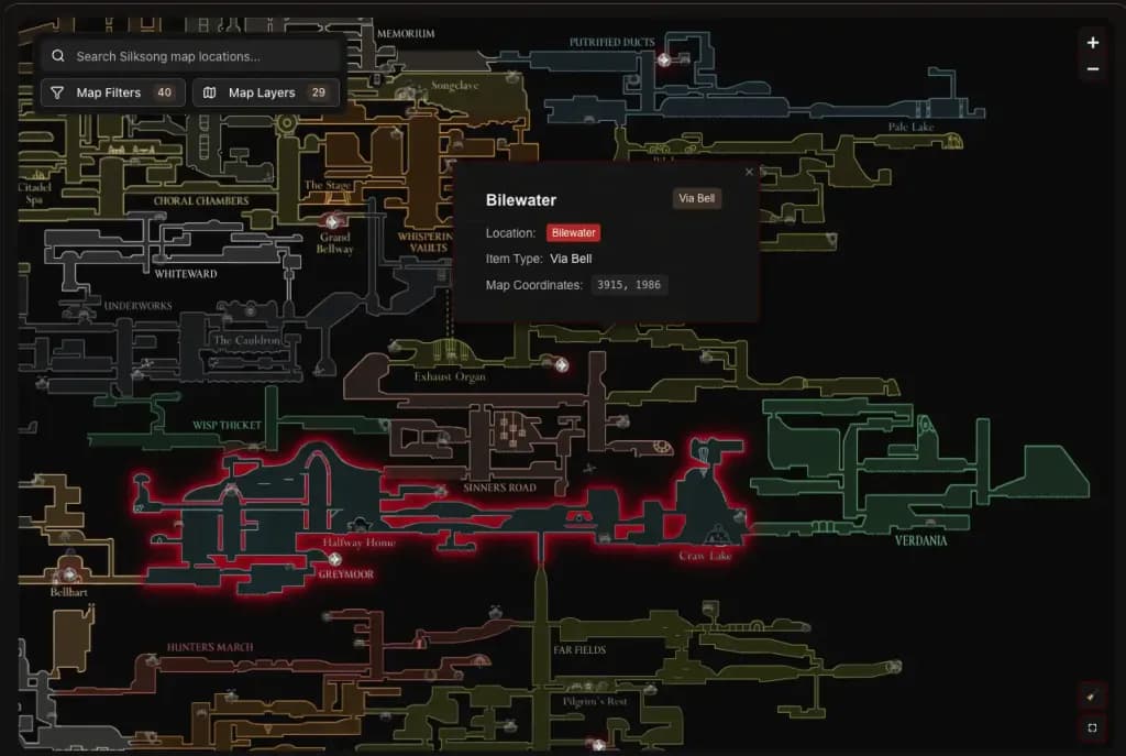 Silksong Map screenshot 1