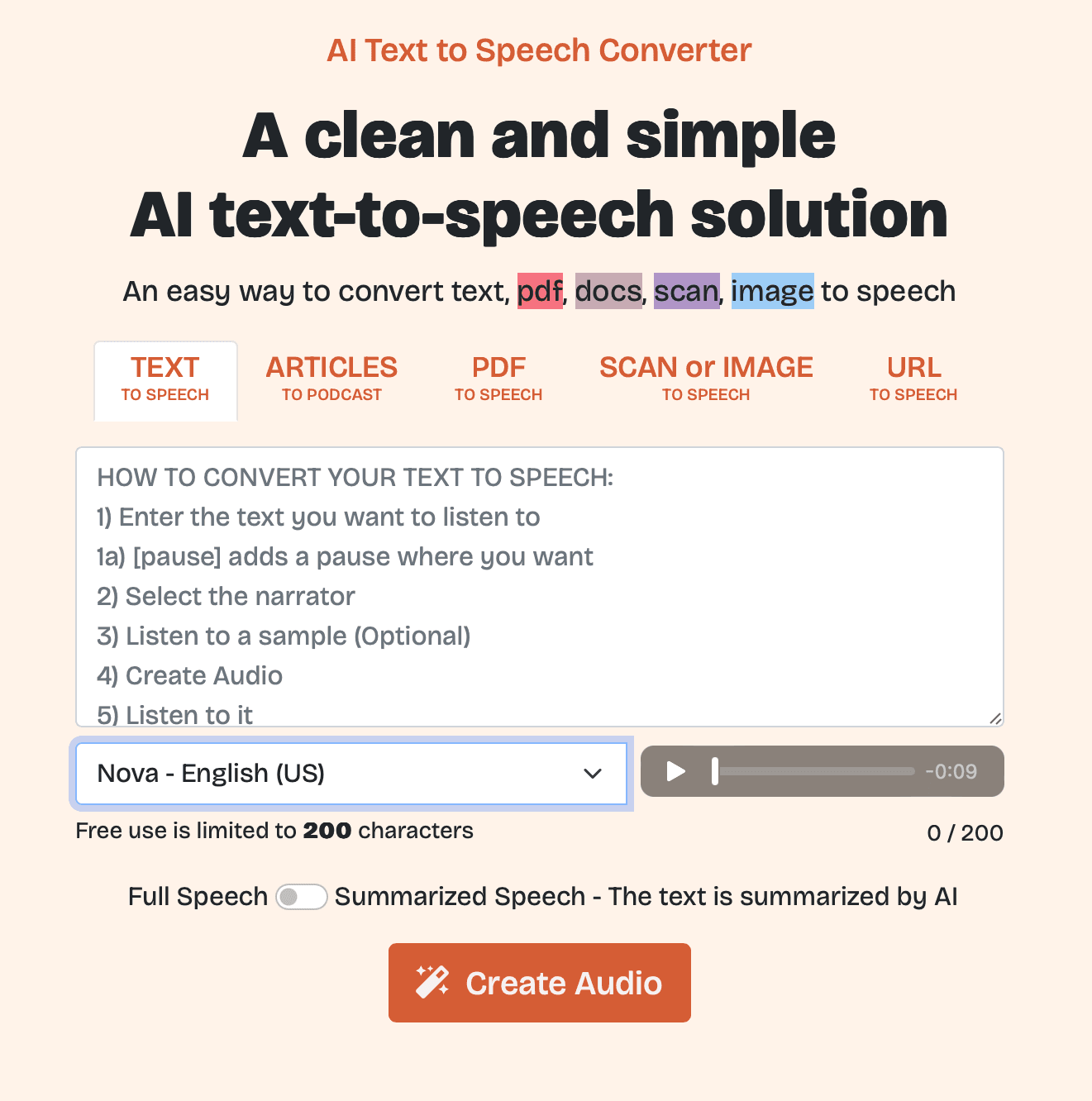AnyToSpeech screenshot 1