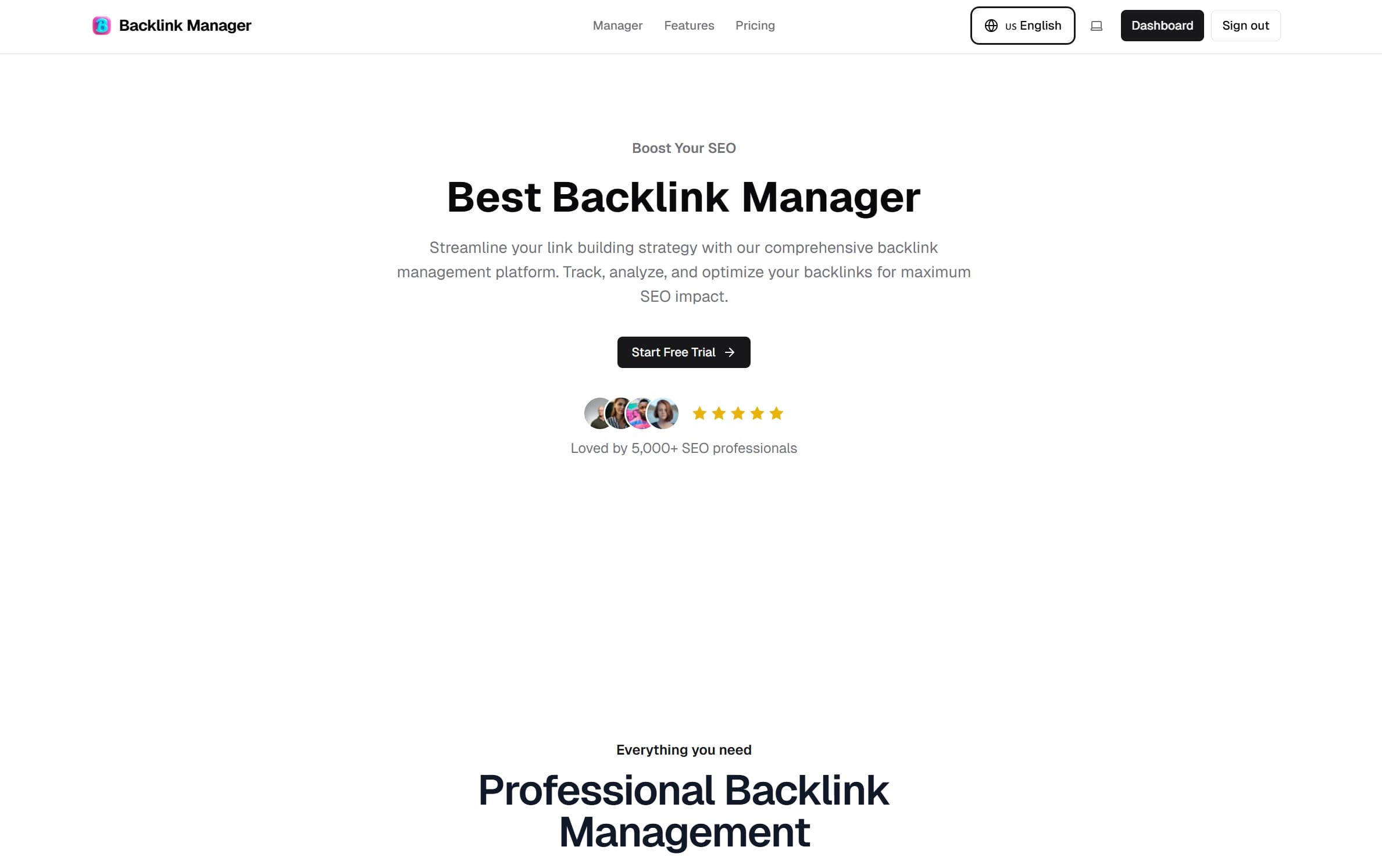Backlink Manager screenshot 1