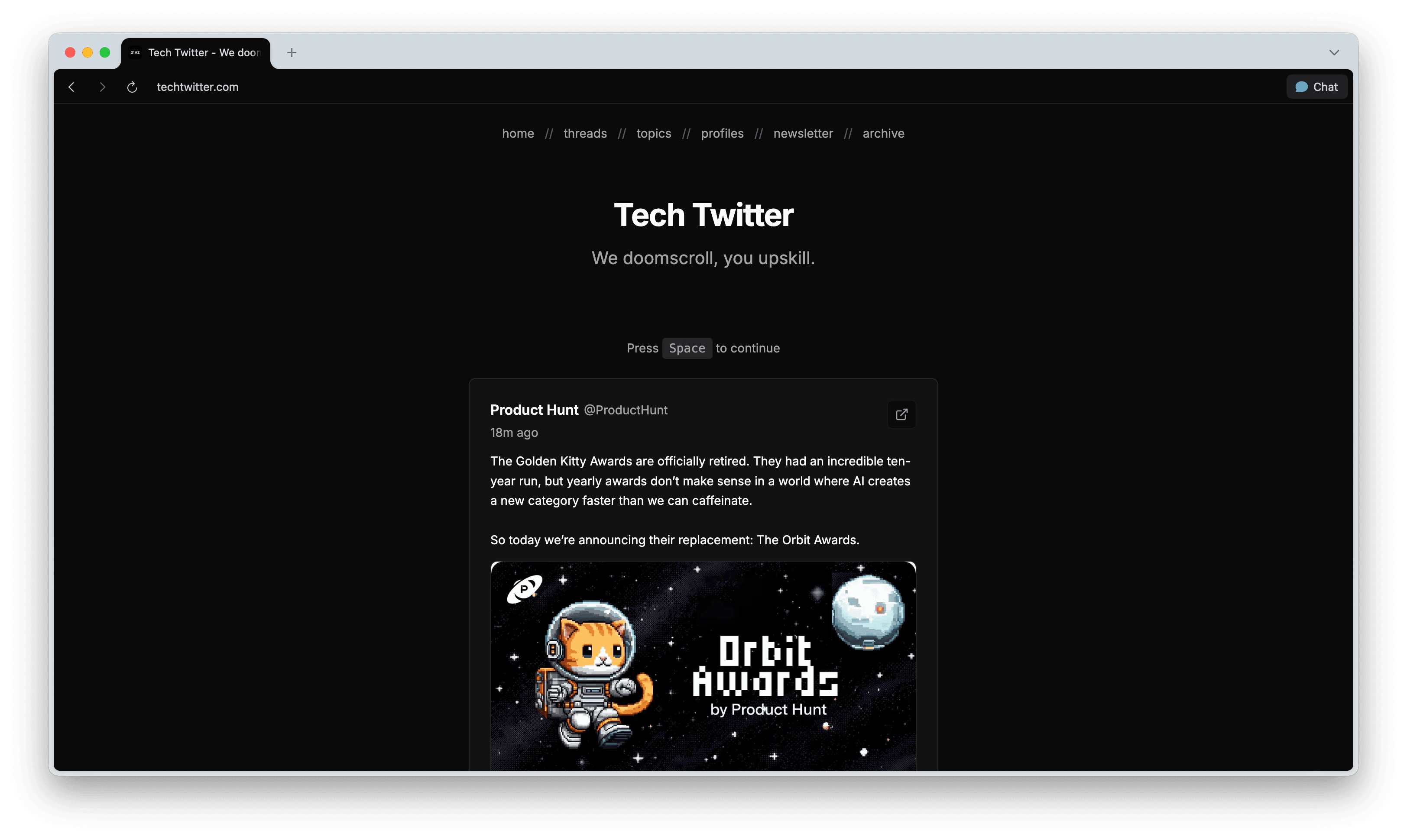 Tech Twitter screenshot 1