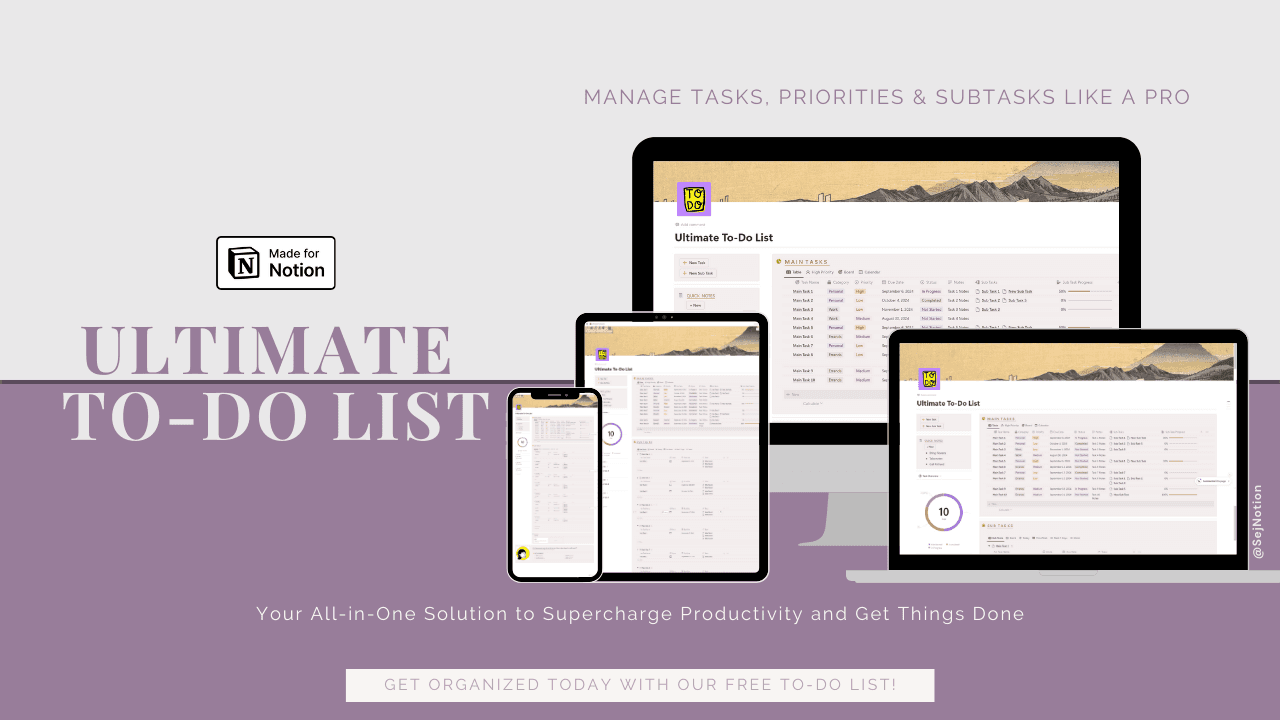 The Ultimate To-Do List Template screenshot 1