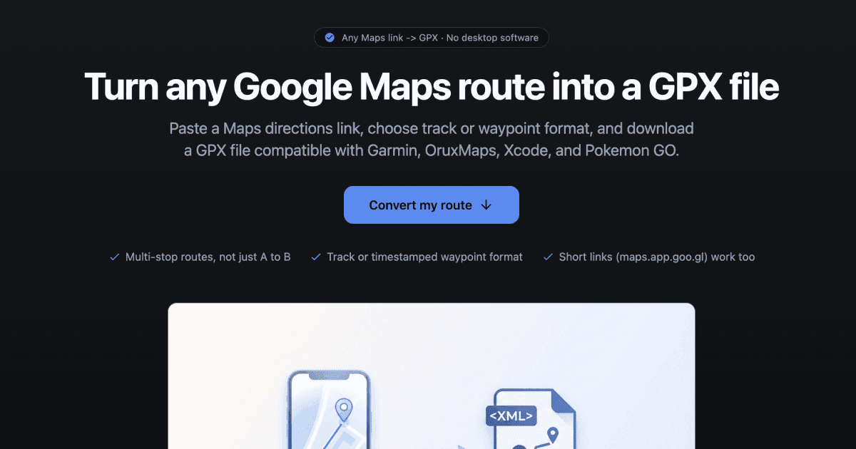 GMaps To GPX screenshot 1