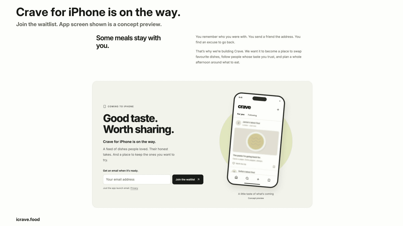 Crave screenshot 1