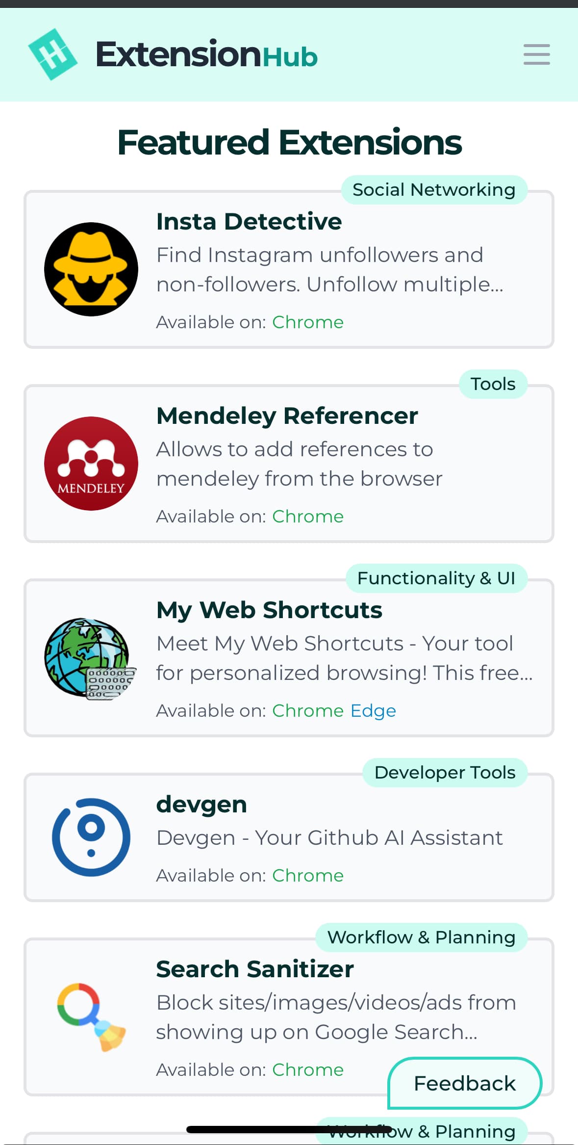 ExtensionHub screenshot 1
