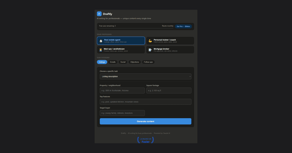 Draftly screenshot 1