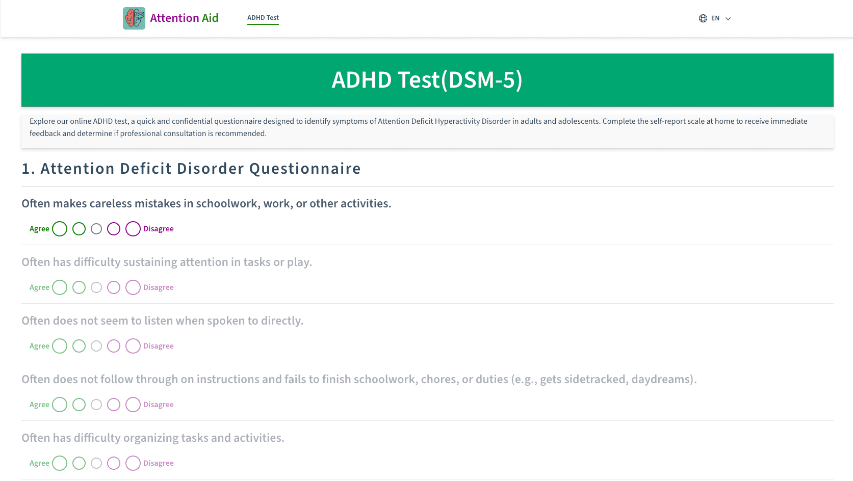 AttentionAid screenshot 1