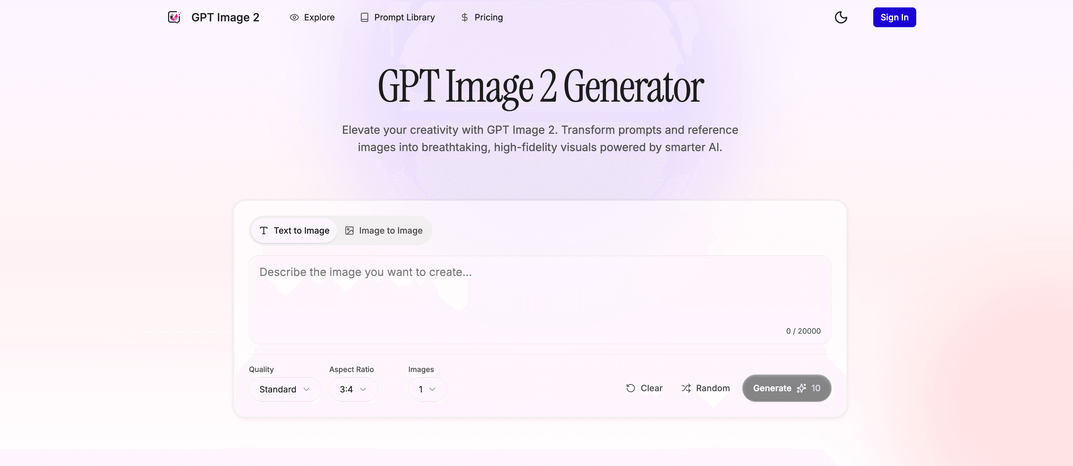 GPT Imagine screenshot 1