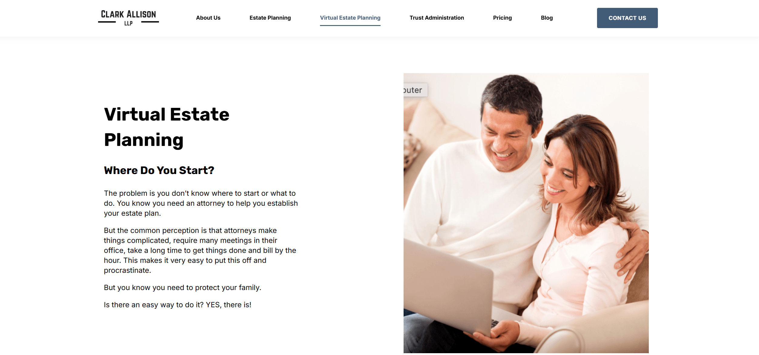 Clark Allison LLP screenshot 1