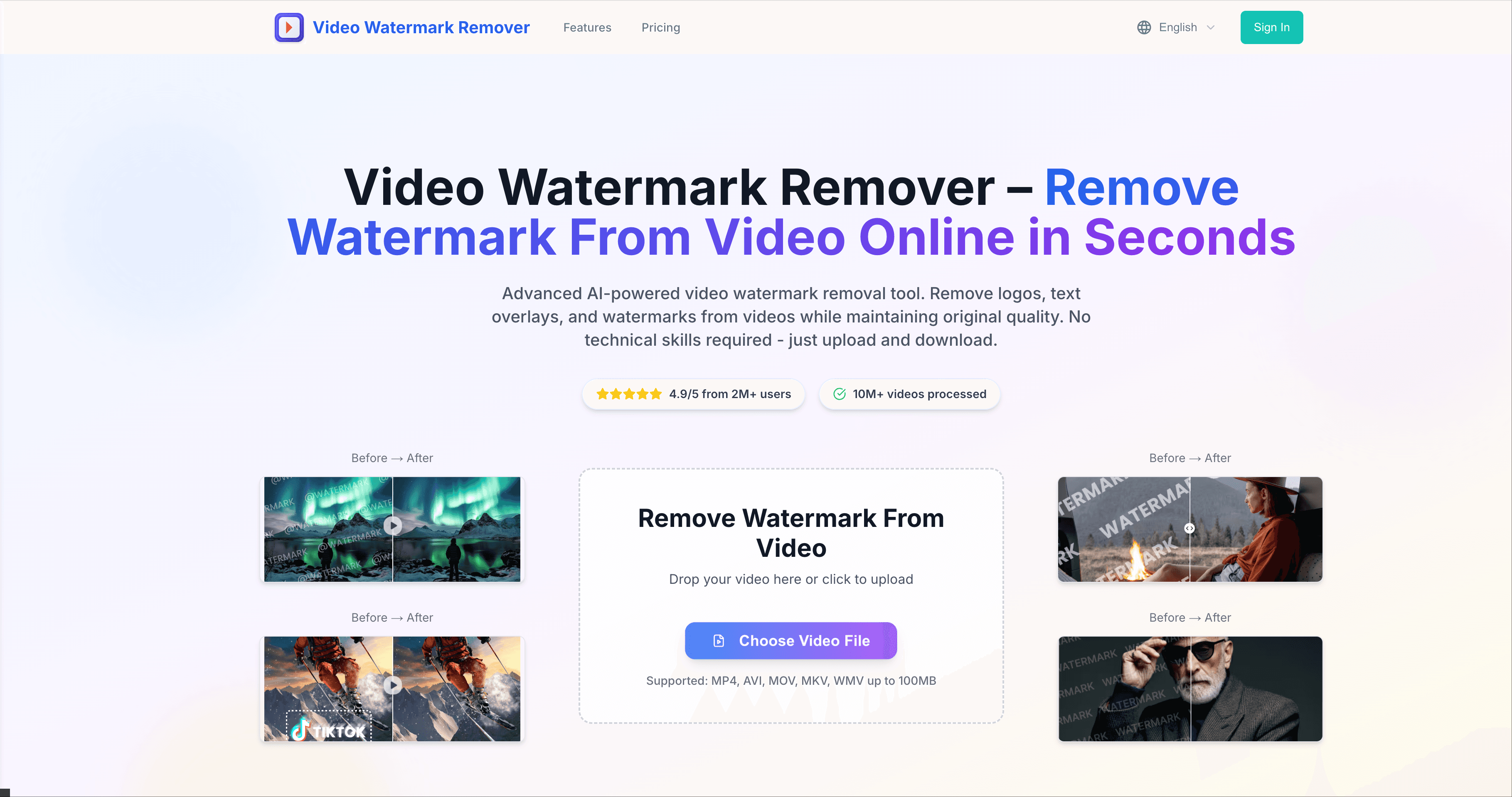 Video Watermark Remover AI  screenshot 1