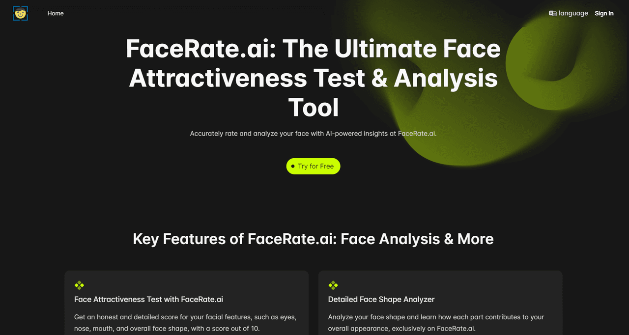 FaceRate.ai: Face Attractiveness Test  screenshot 1