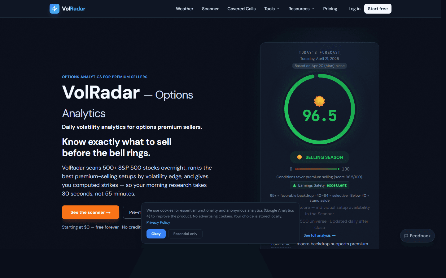VolRadar screenshot 1