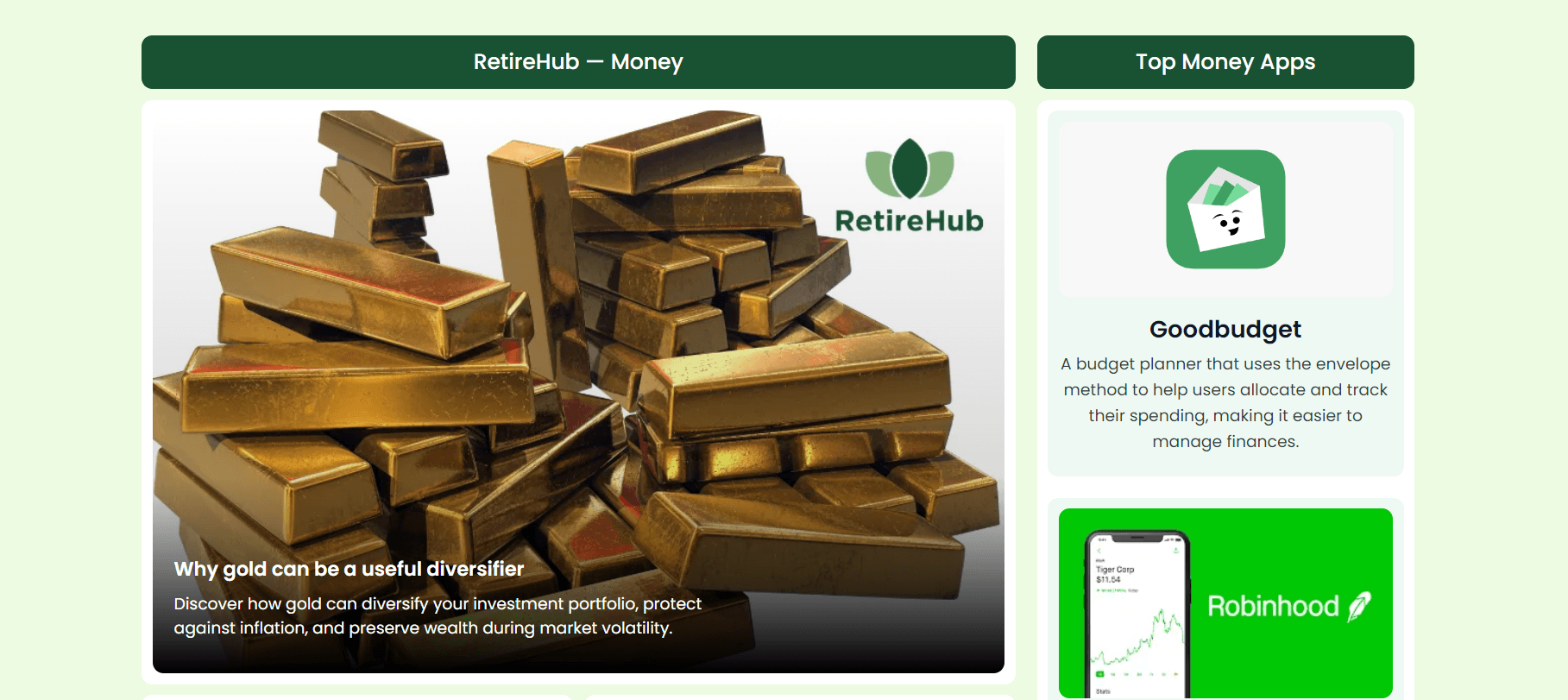 RetireHub screenshot 1
