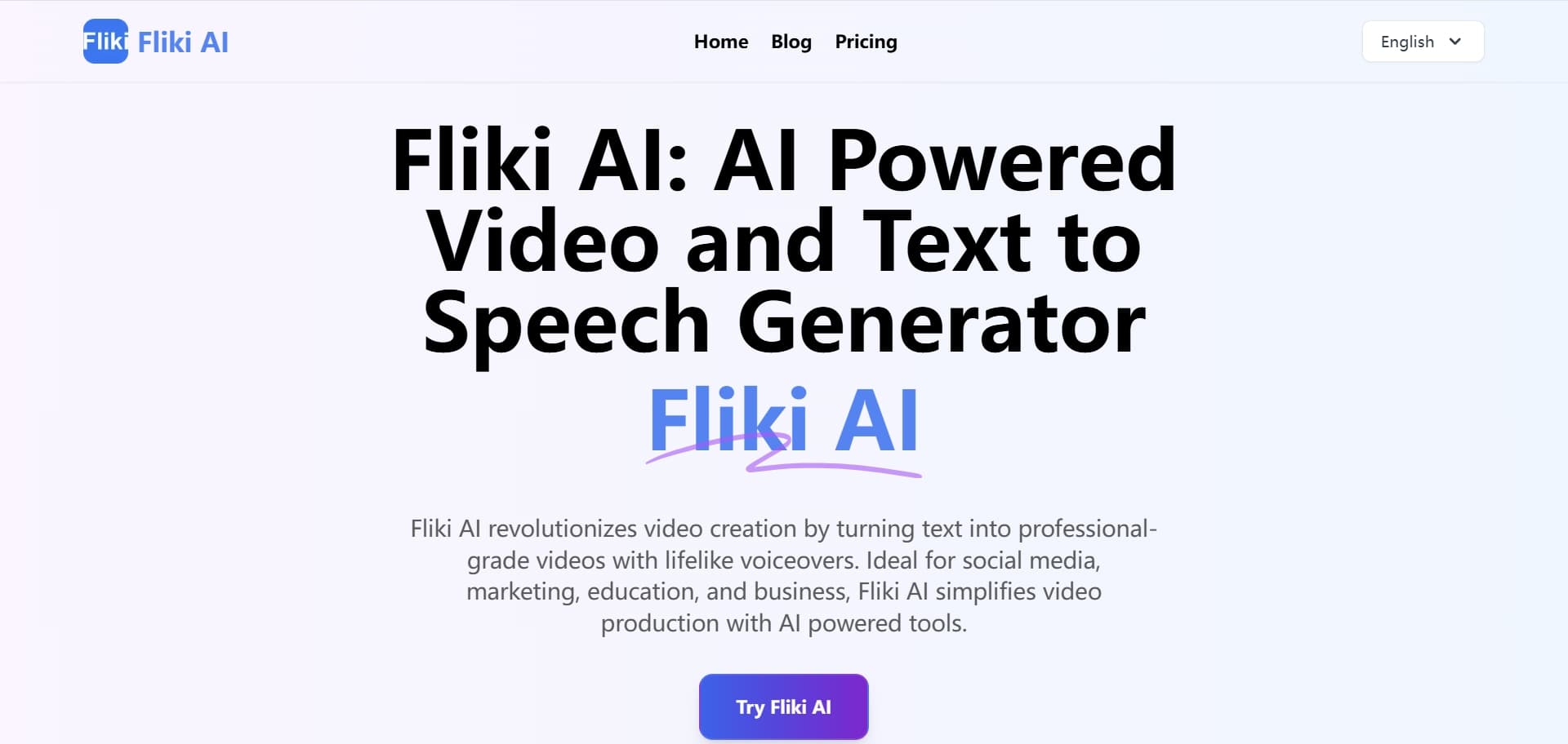Fliki AI screenshot 1