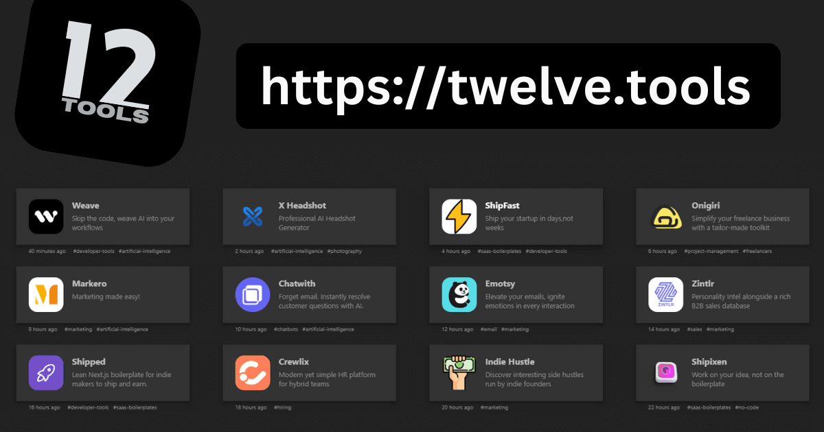 Twelve Tools screenshot 1