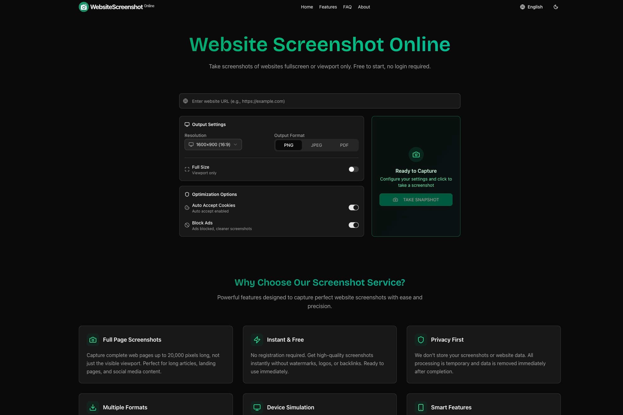 Website Screenshot Online screenshot 1