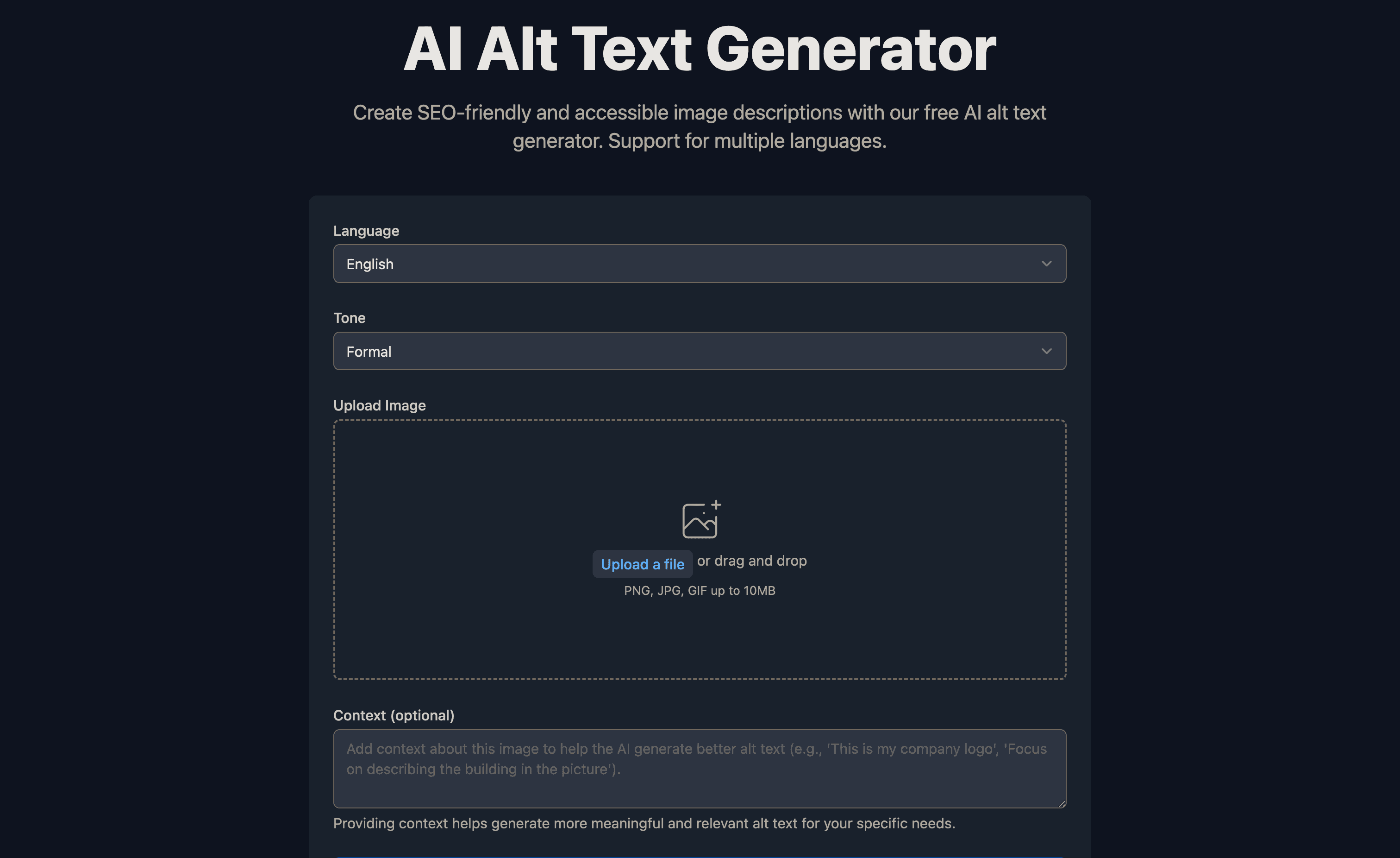 AI Alt Text Generator screenshot 1