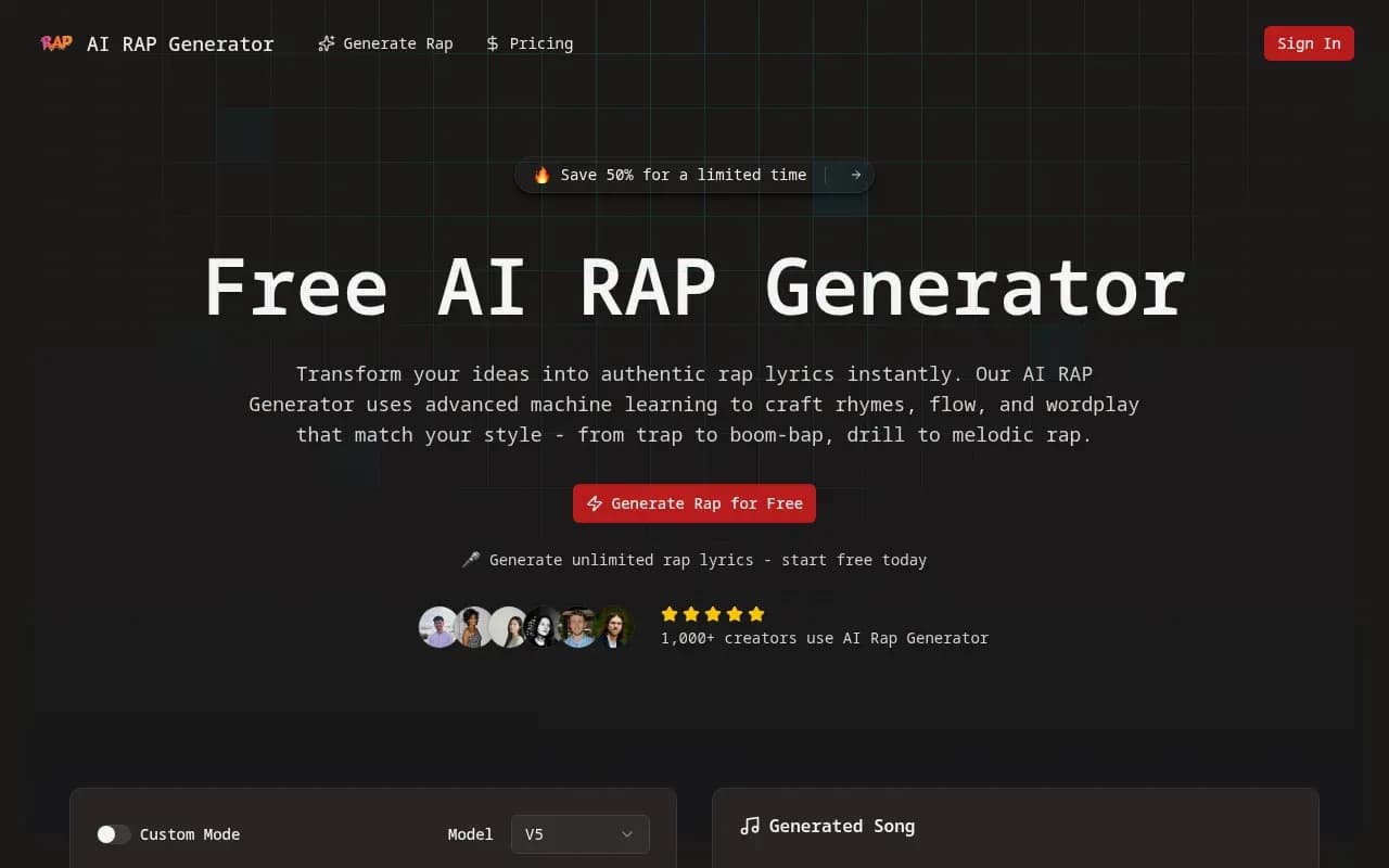 AI Rap Generator screenshot 1
