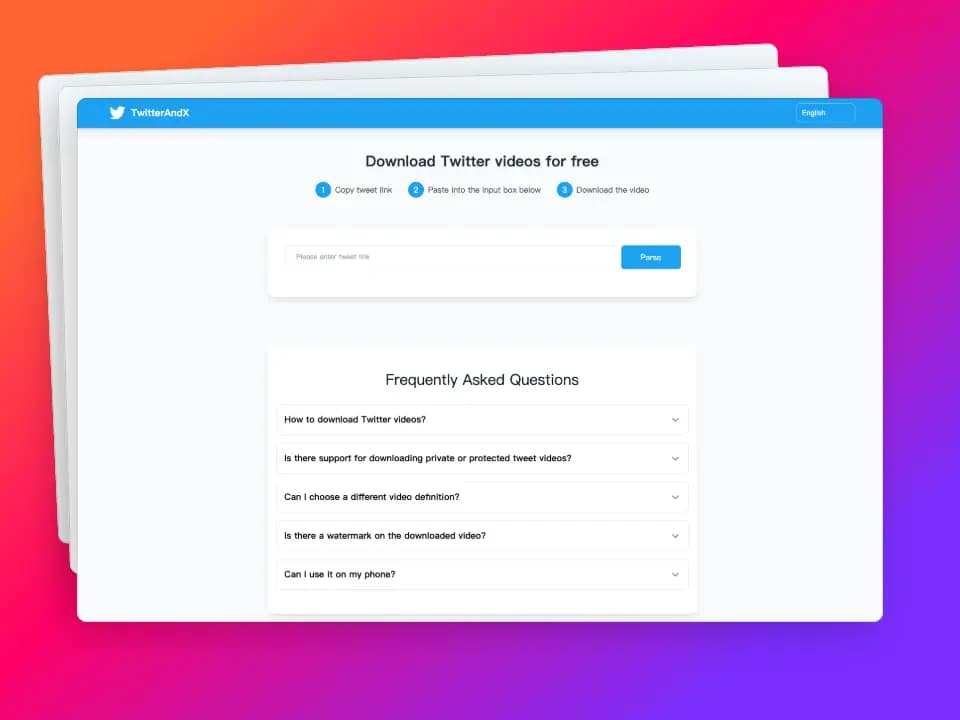 Twitter Video Downloader screenshot 1