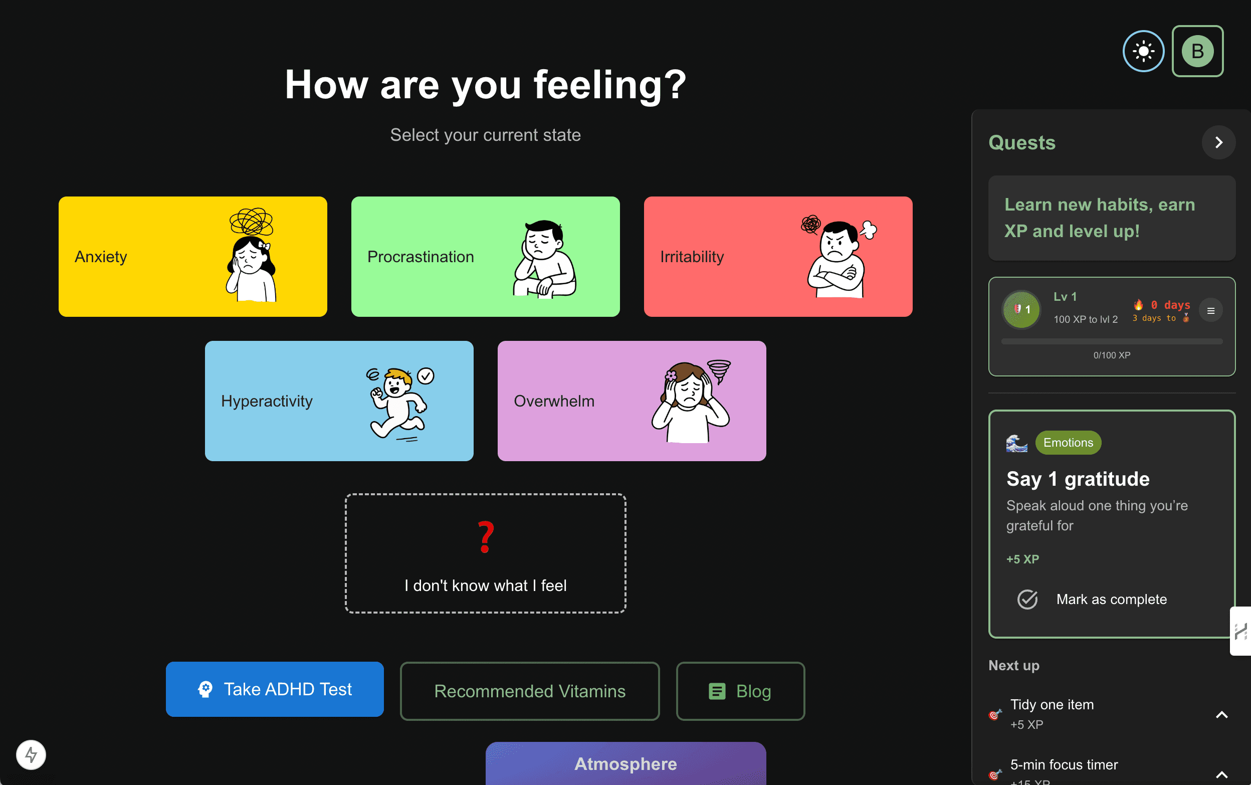 ADHD Help – Coping Tools & Noise Mixer screenshot 1