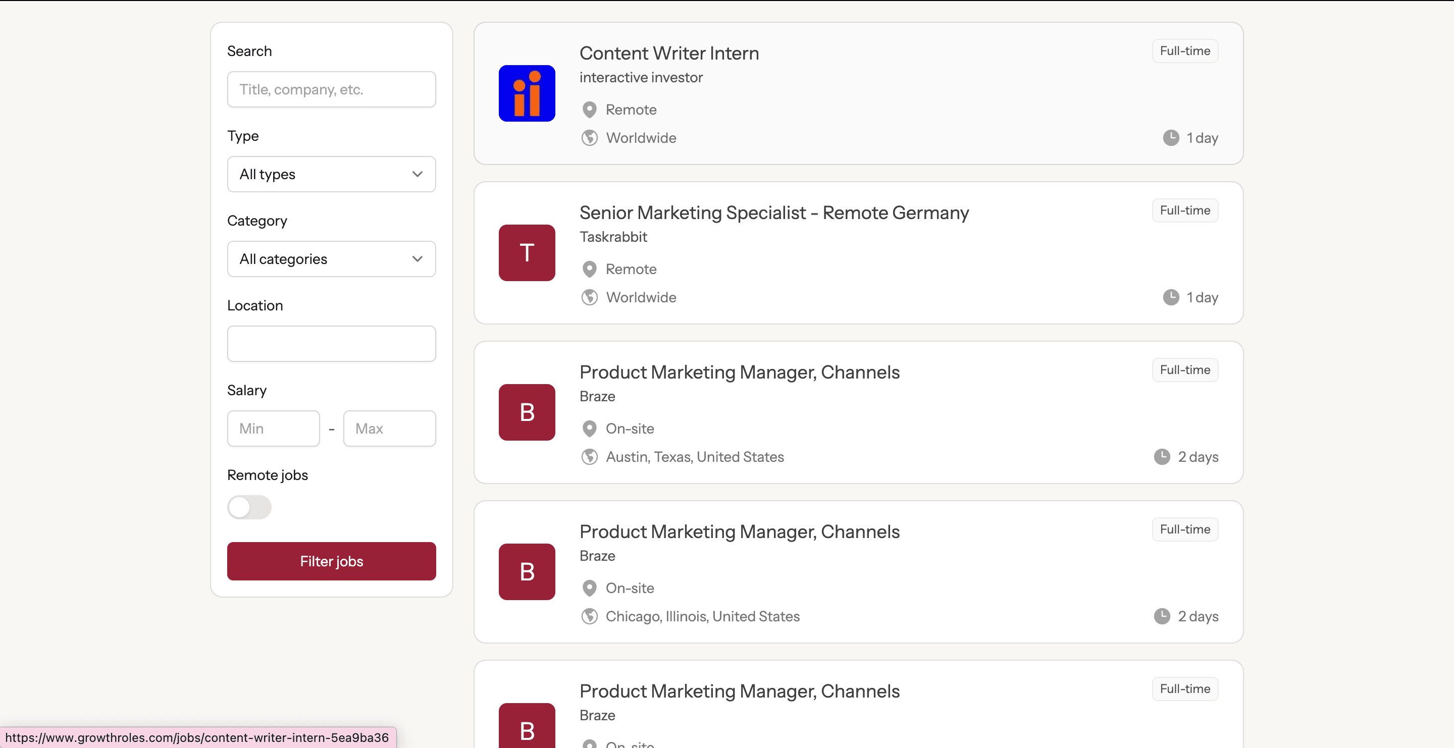 Growth Roles screenshot 1