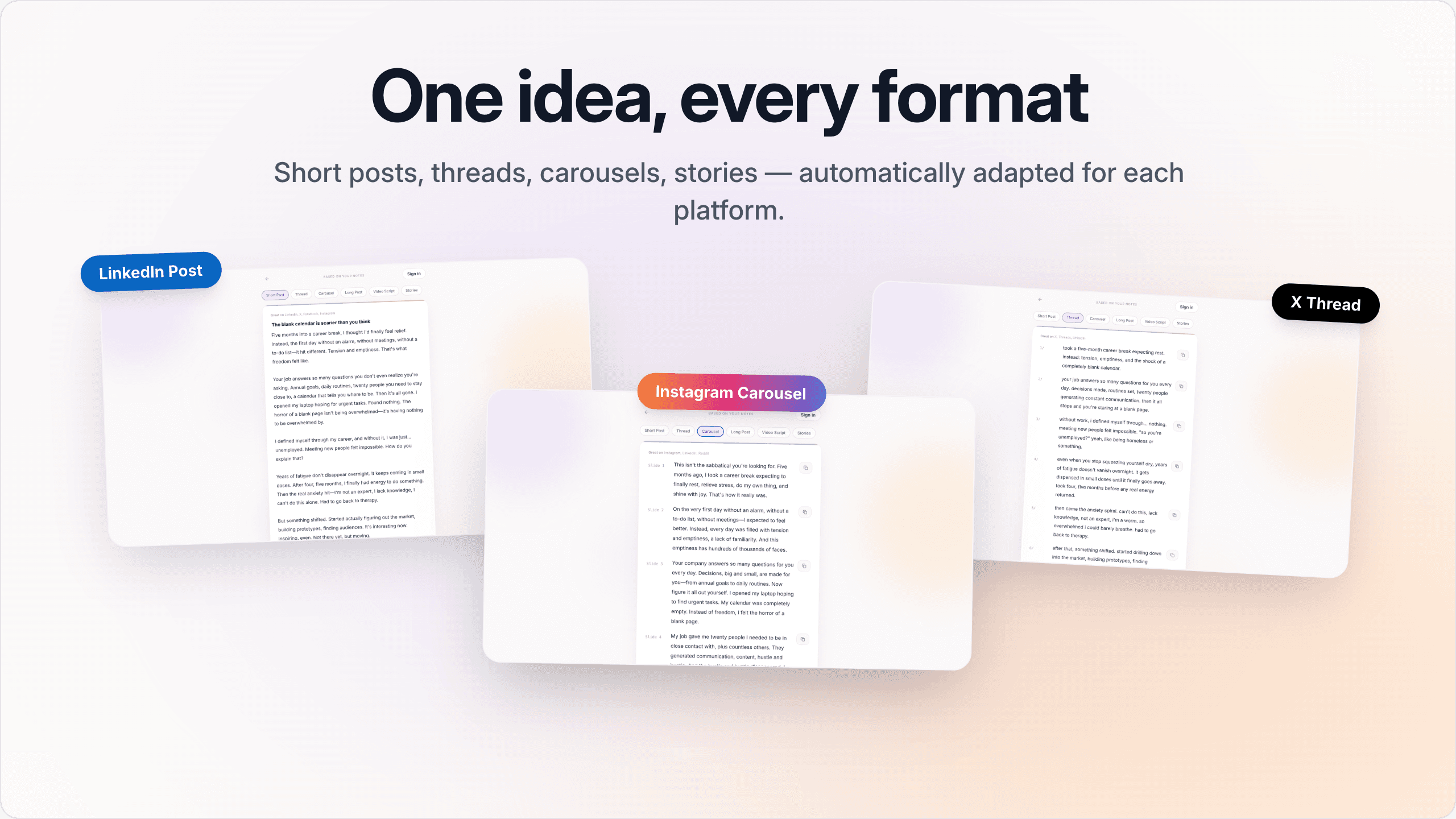 Voice to post screenshot 1