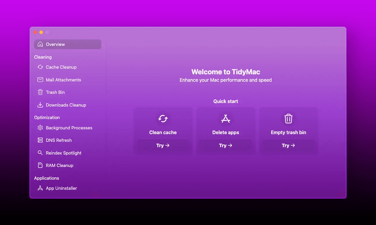 TidyMac screenshot 1
