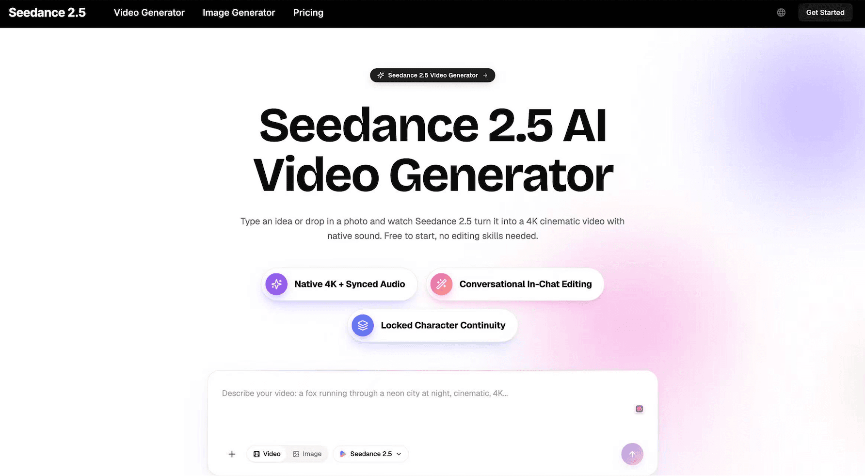 Seedance 2.5 screenshot 1