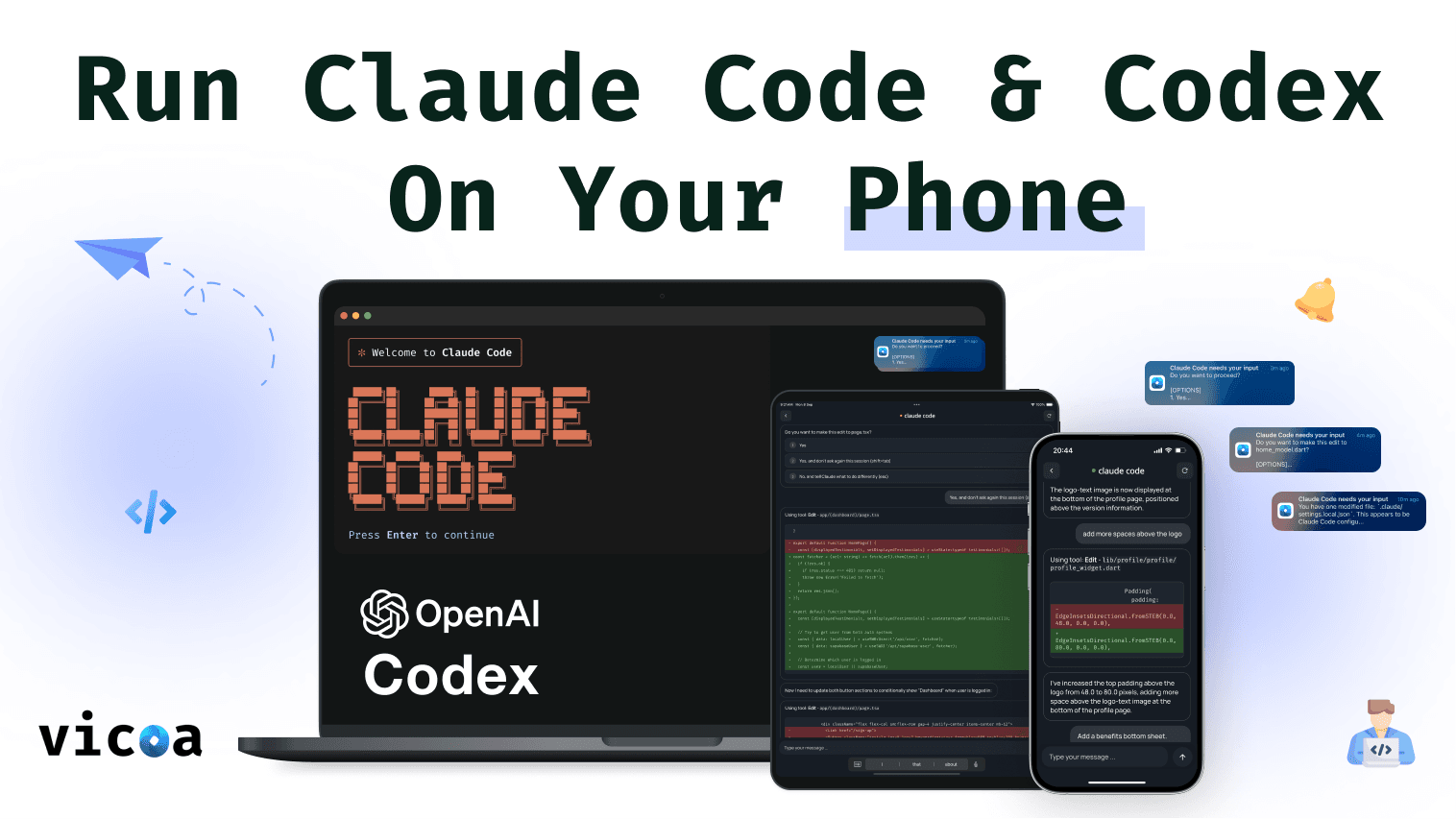 Vicoa - Vibe Code Anywhere screenshot 1