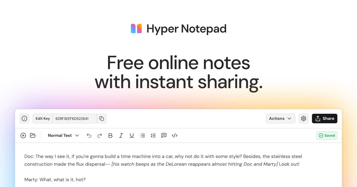 Hyper Notepad screenshot 1