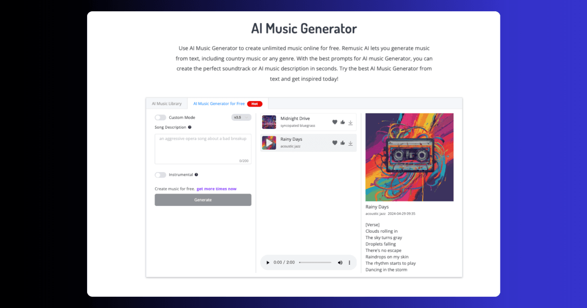 Remusic screenshot 1