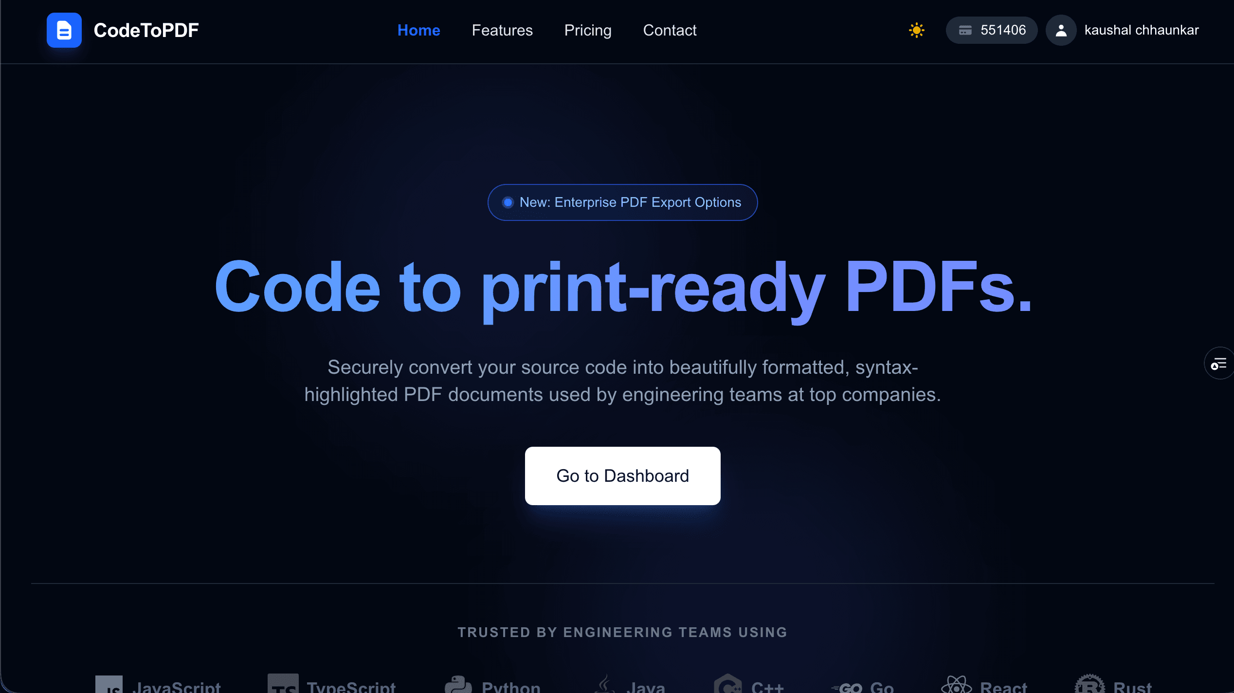 CodeToPdf screenshot 1