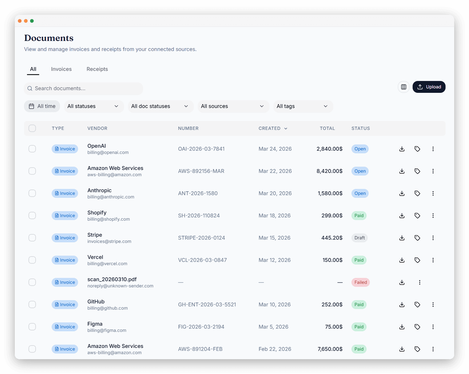 Inbox Ledger screenshot 1