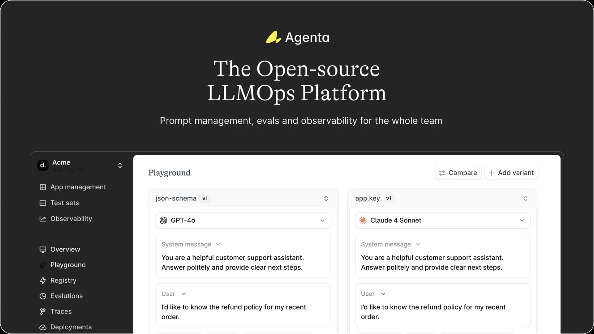 Agenta screenshot 1