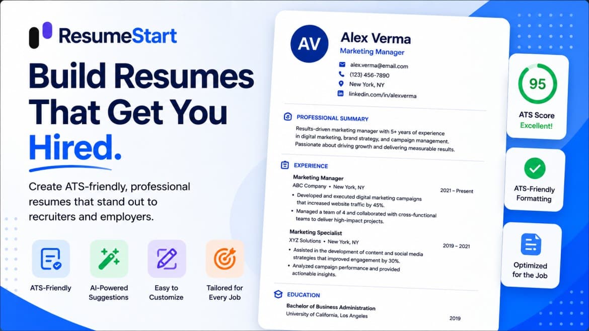 Resumestart screenshot 1