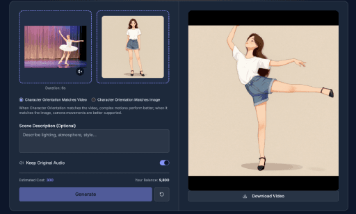 AI Motion Control screenshot 1