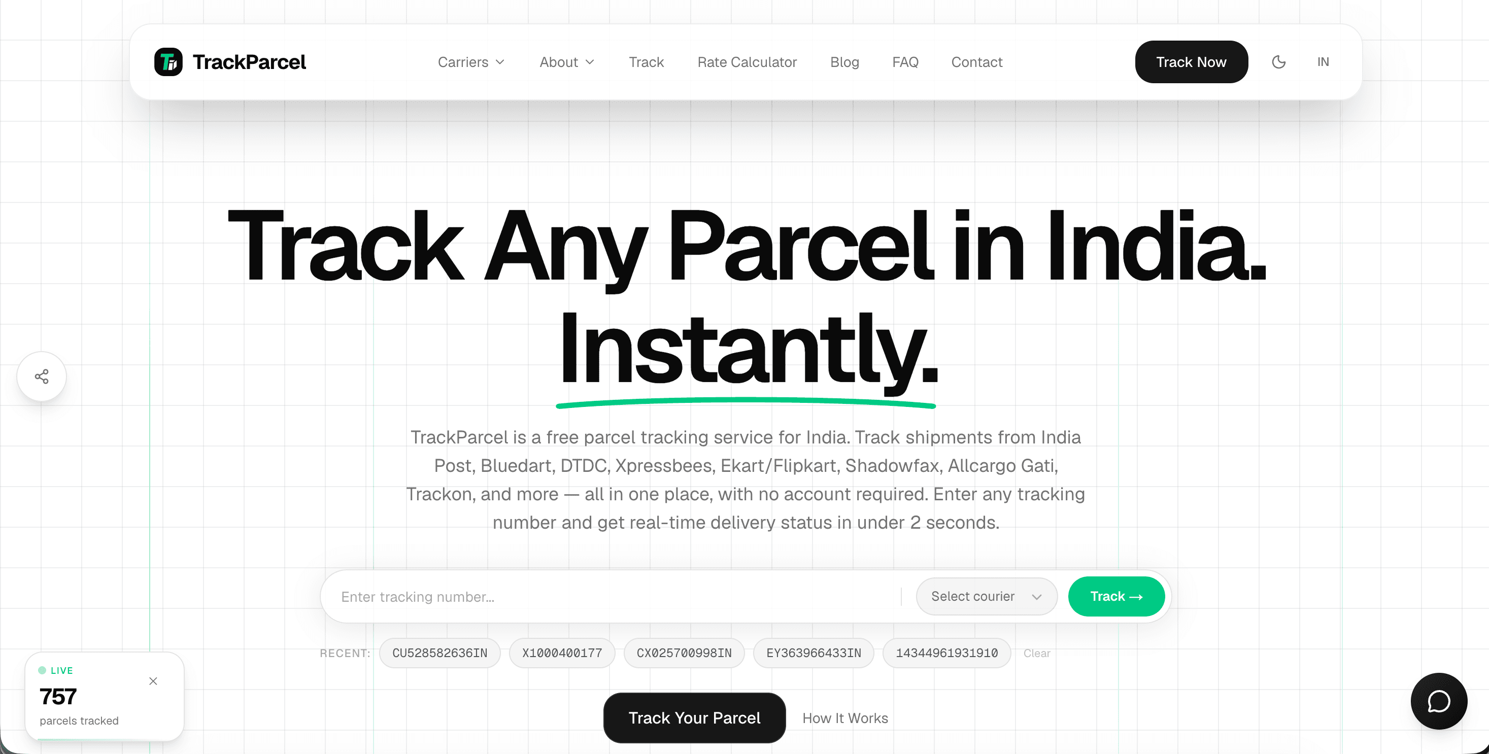 TrackParcel screenshot 1