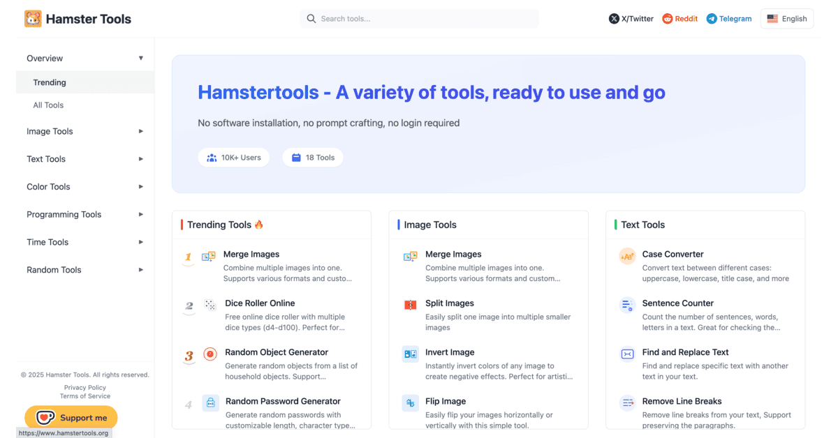 Hamstertools screenshot 1