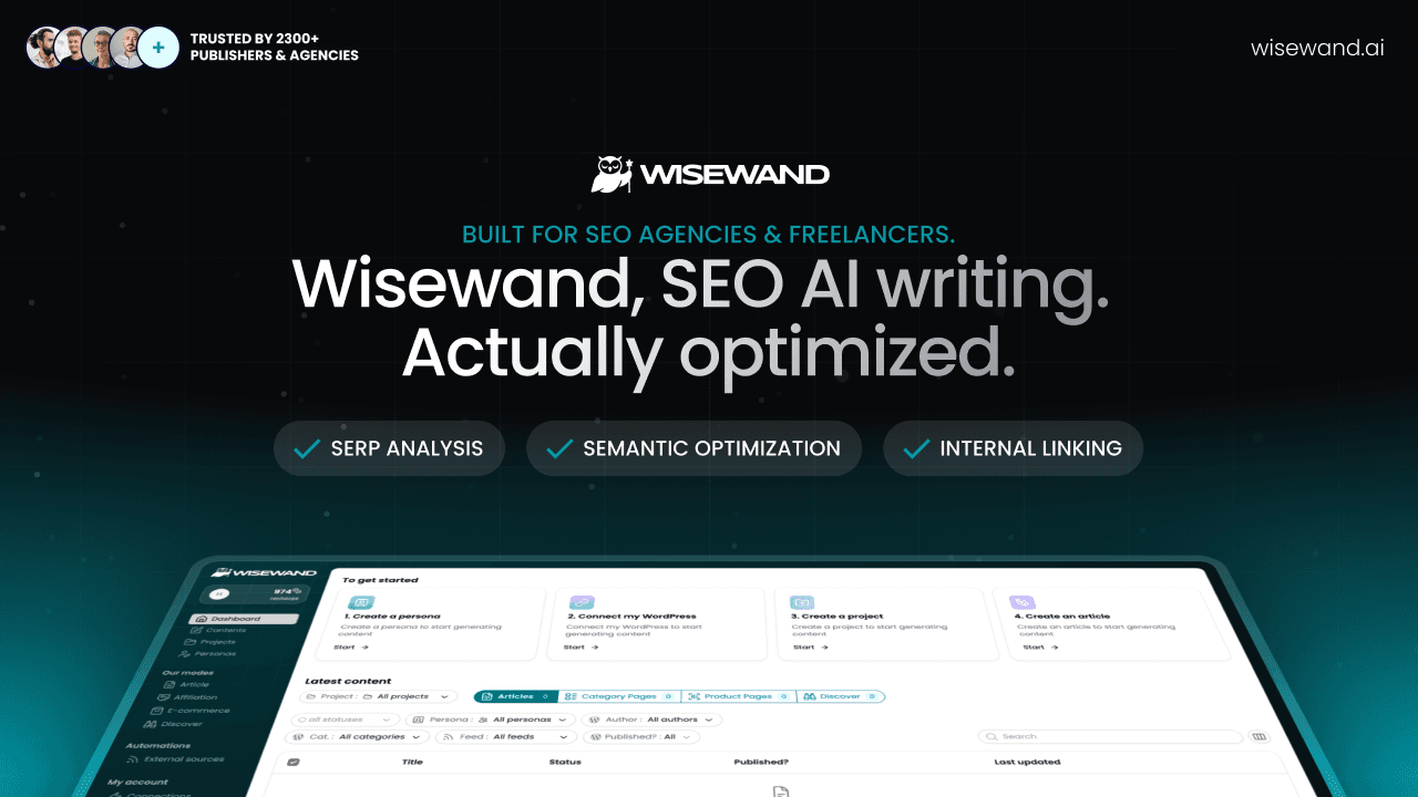 Wisewand Stop publishing. Start ranking screenshot 1