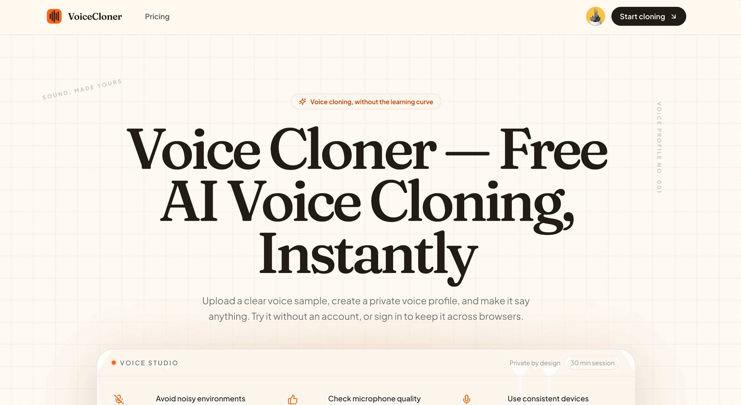 voicecloner.org screenshot 1