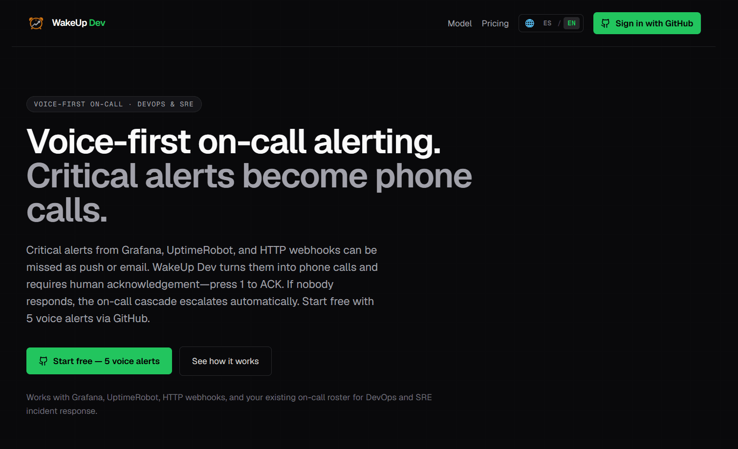 Wakeup Dev screenshot 1