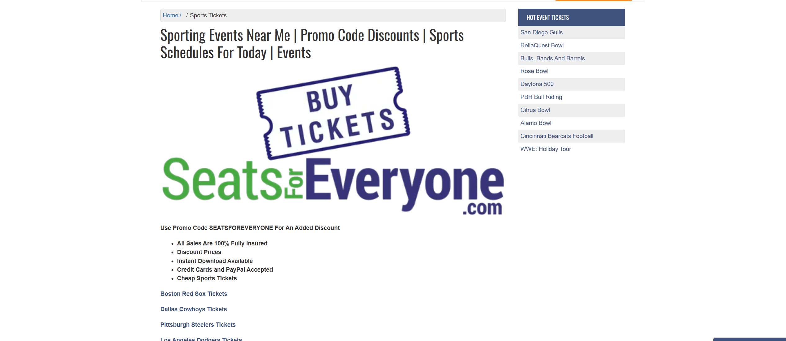SeatsForEveryone.com screenshot 1